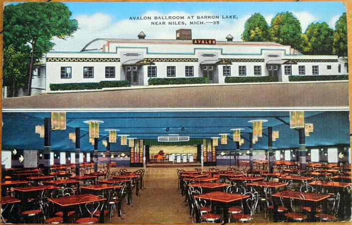 Avalon Ballroom at Barron Lake - Post Card View From The Heyday